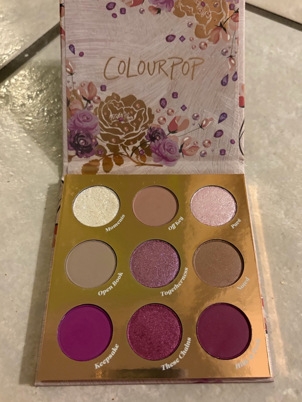 ColourPop Floral 9-Shade Eyeshadow Palette — Pinks & Purples